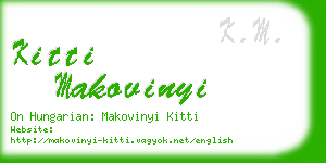 kitti makovinyi business card